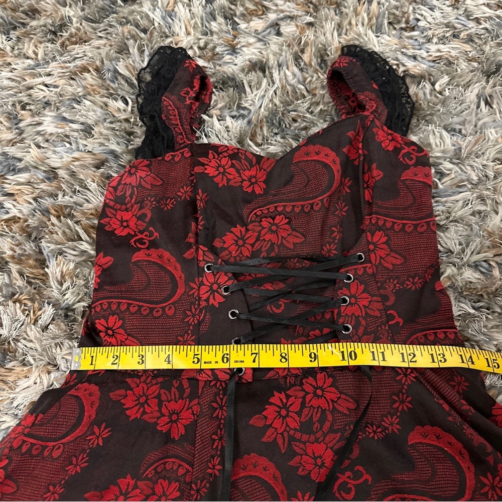 NWOT Hearts & Roses UK Red Black Valentines Day Dress Size S/4 - Picture 9 of 11